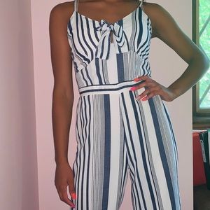 STRIPED JUMPSUIT